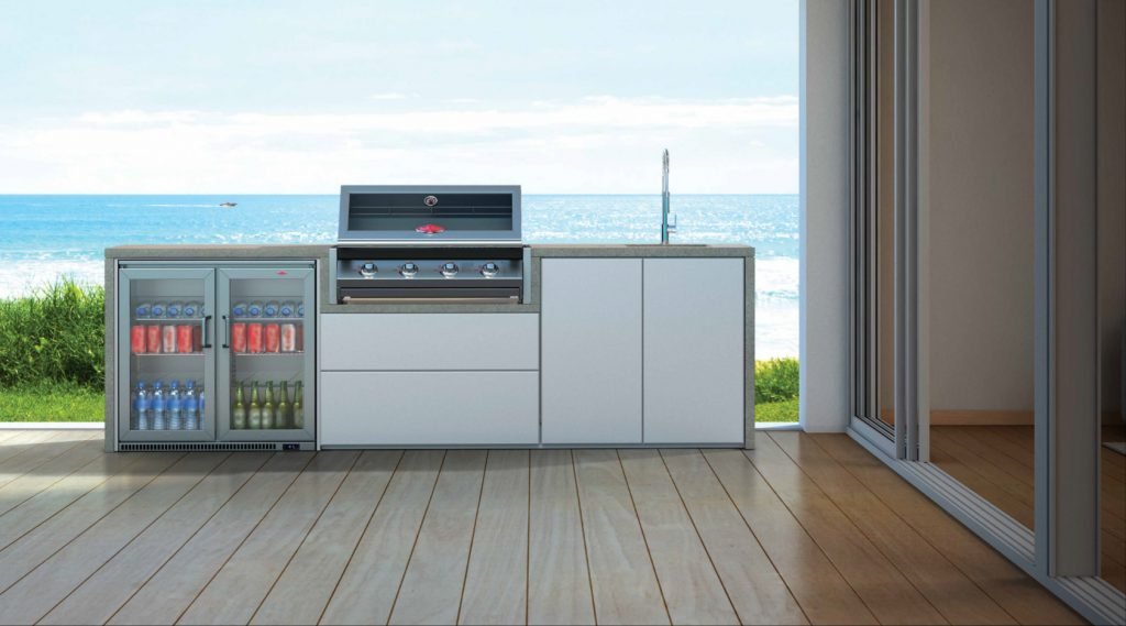 outdoor kitchen for Electrolux BeefEater BBQ by the seaside